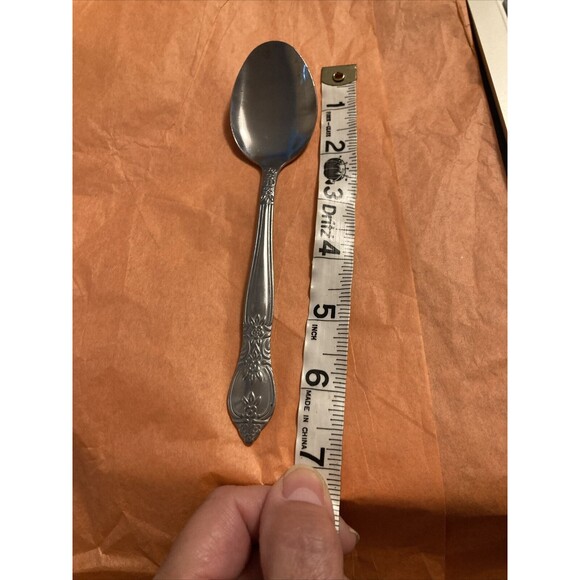 Gibson By Treasure Stainless Oval Soup Spoon China 6 7/8 Inches - Picture 7 of 7